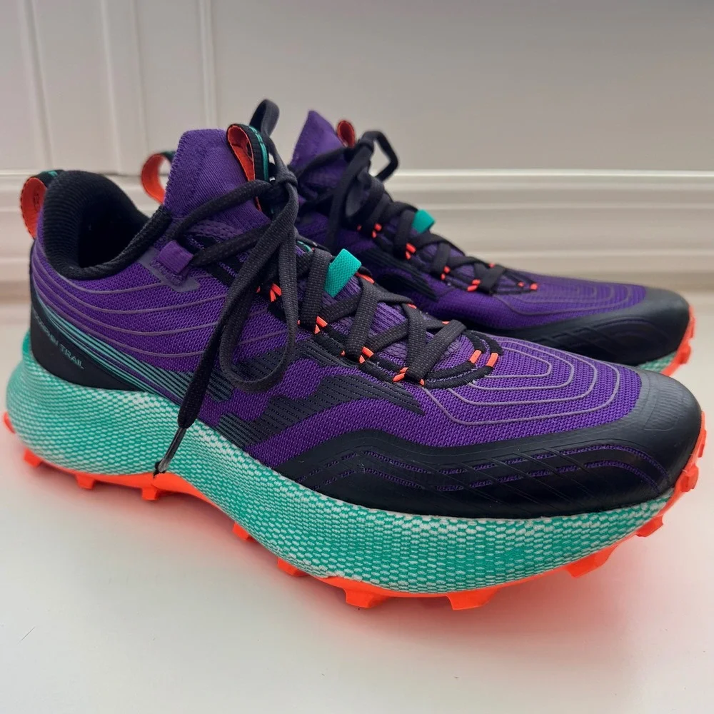Saucony Endorphin Trail Women's Shoes – Purple / Teal "Concord Jade" Size US 9 - Picture 5 of 9
